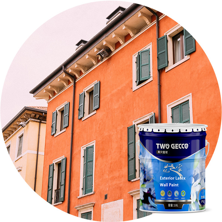 Two Gecco High Quality Weather Resistance Exterior Stucco Texture Paint Building Outdoor Coating