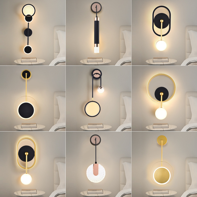 Vanity Stairs Sconces Corner Wall Lamp Led Bedroom Iron Wall Lamp Creative Indoor Bedside Wall Lamp