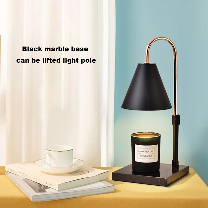 Night Light Marble Adjustable Height Aromatherapy Candle Warmer Lamp With Timer Led Table Lamp Light