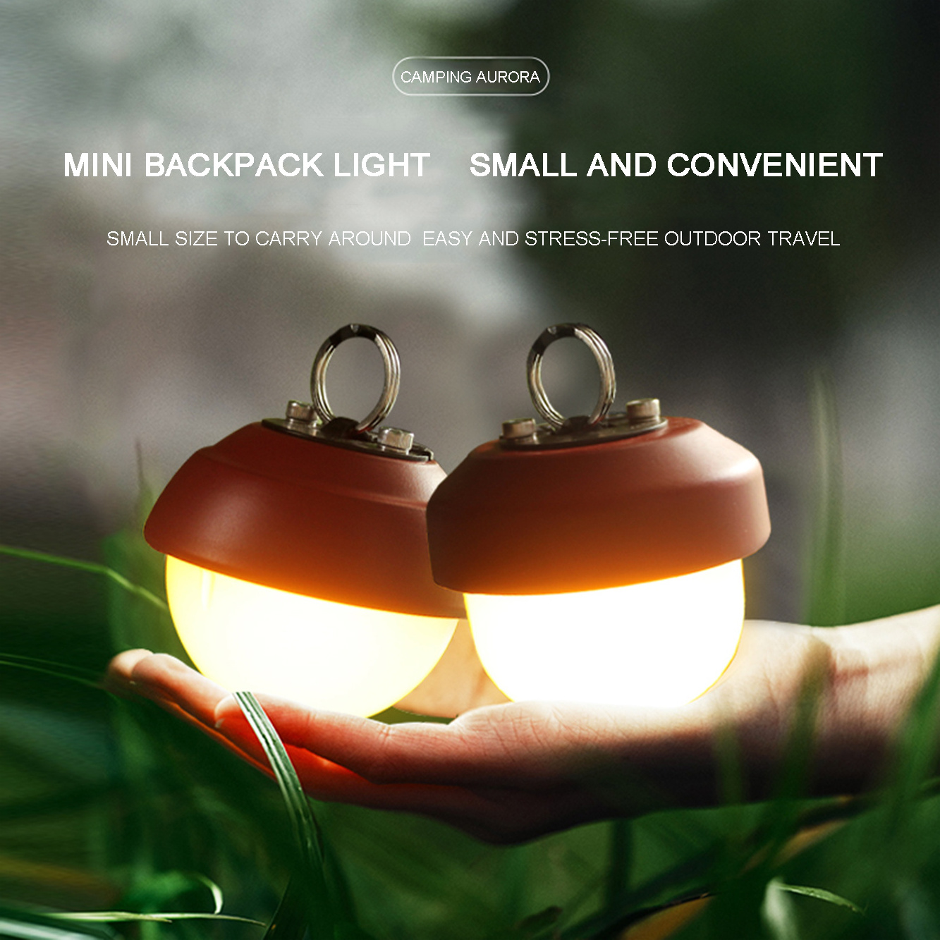 New Portable Rechargeable Long Battery Life Pinecone Waterproof Small LED Camping Light For Outdoor