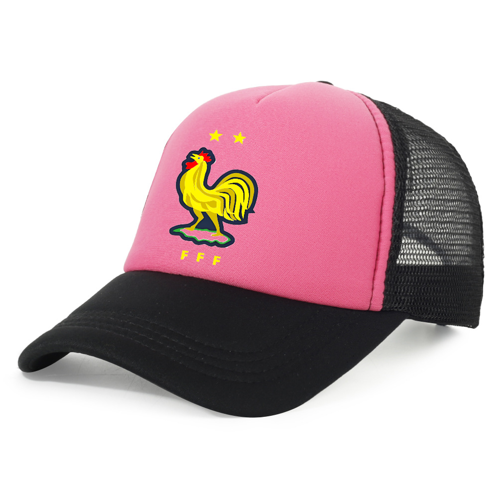 Hotsale high quality custom unisex curved brim casual breathable gallic rooster mesh baseball hat foam trucker cap for outdoor