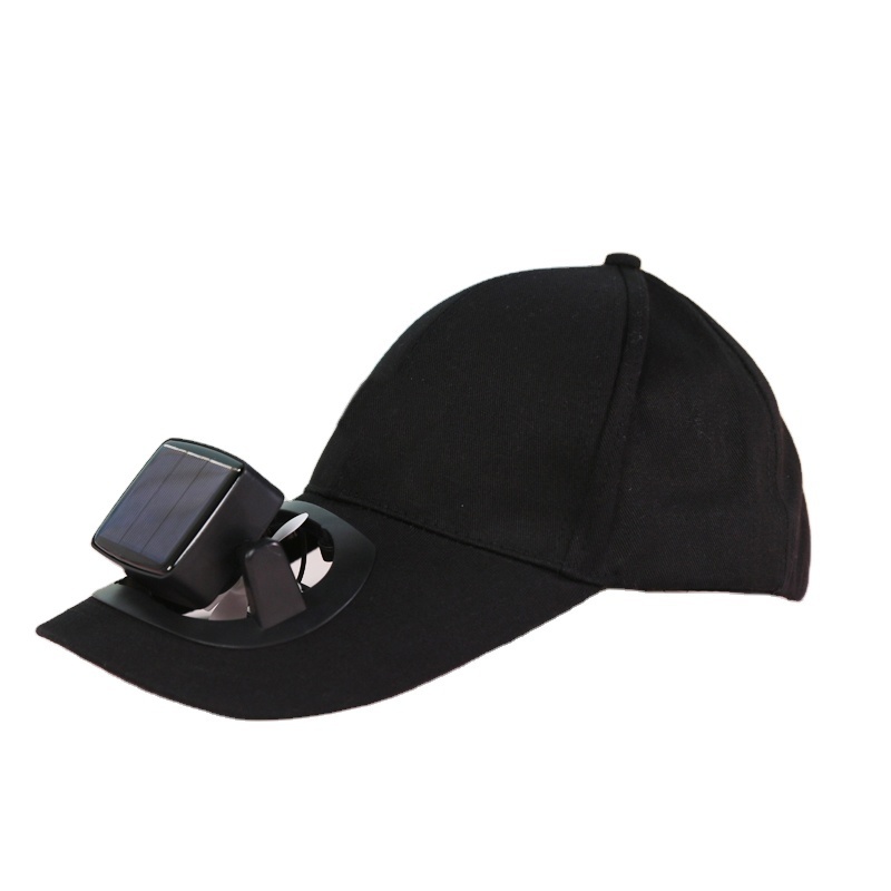 2024 Hot Selling Baseball Cap With USB Rechargeable Battery Adjustable Fit Wide Brim Stylish Solar Powered Air Fan Cooled Hat