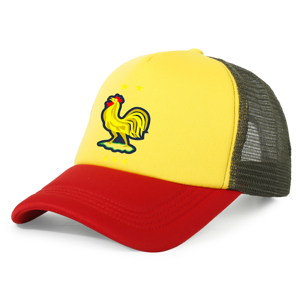 Hotsale high quality custom unisex curved brim casual breathable gallic rooster mesh baseball hat foam trucker cap for outdoor