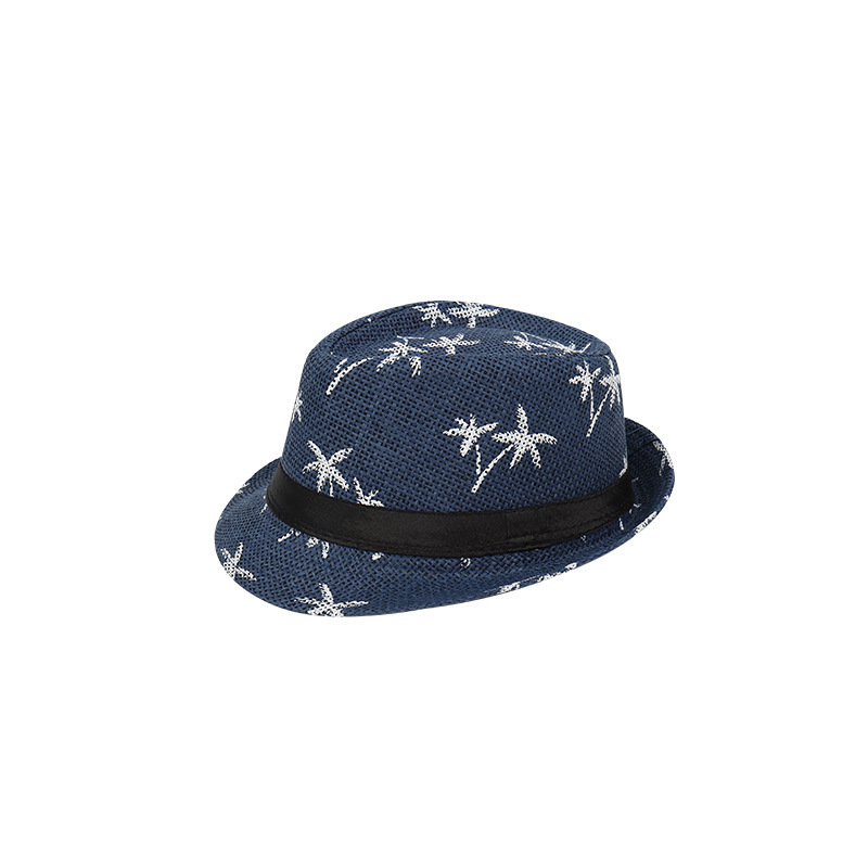 Wholesale Beach Short Brim Summer Travelling Prints Sunshade Fashion Outgoing Solid Color Porosity Western Style Hat For Men