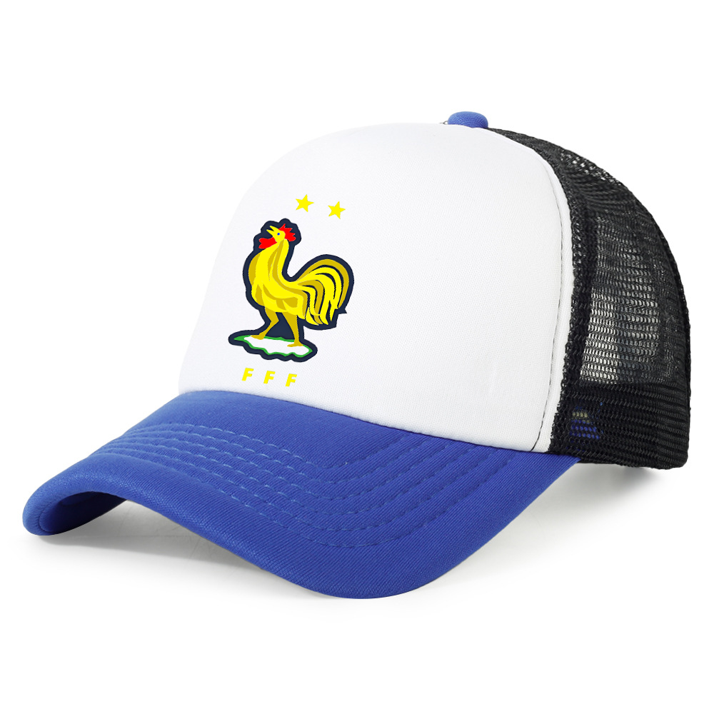 Hotsale high quality custom unisex curved brim casual breathable gallic rooster mesh baseball hat foam trucker cap for outdoor