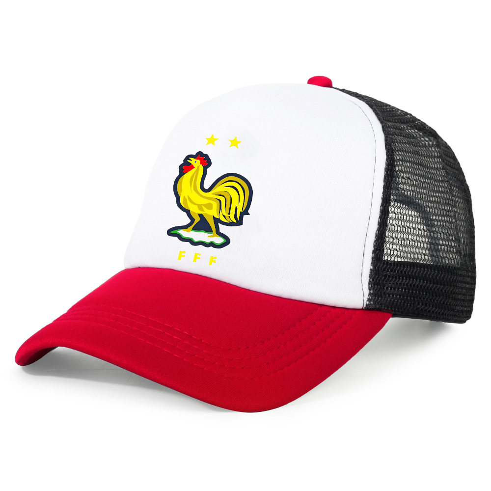 Hotsale high quality custom unisex curved brim casual breathable gallic rooster mesh baseball hat foam trucker cap for outdoor