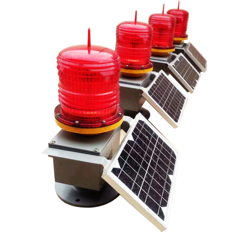 Emergency Light Aero Plane Red Color Lamp Telecom Tower Signaling Solar Obstruction Aircraft Warning Lights For High Building