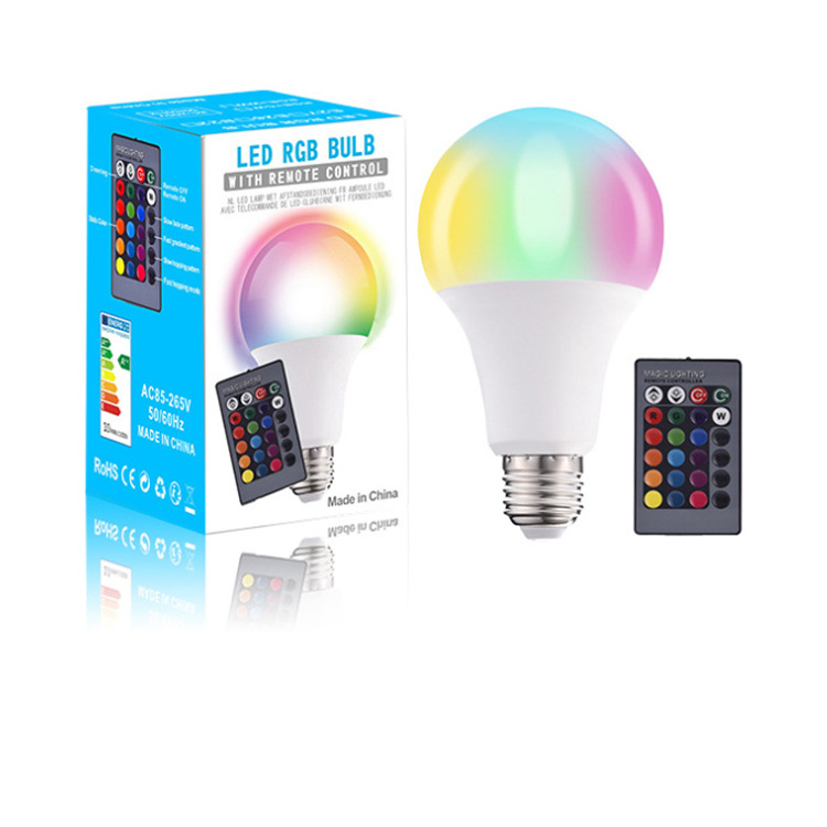 Gu10 110V 220V 3W 12W 16 Color Ir Controller Dmx Light Smart Wifi E27 E26 E14 Rgb Led Bulb With Remote Control