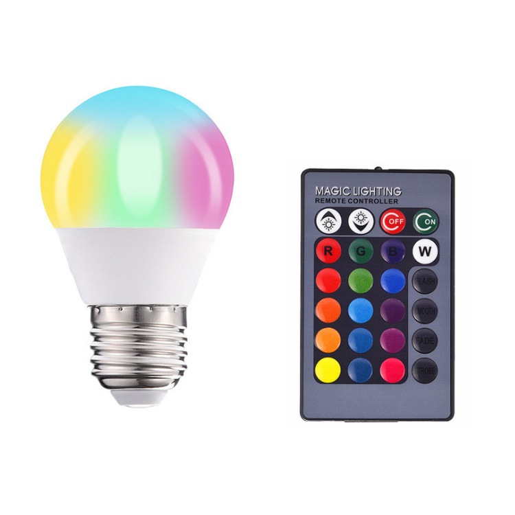 Gu10 110V 220V 3W 12W 16 Color Ir Controller Dmx Light Smart Wifi E27 E26 E14 Rgb Led Bulb With Remote Control