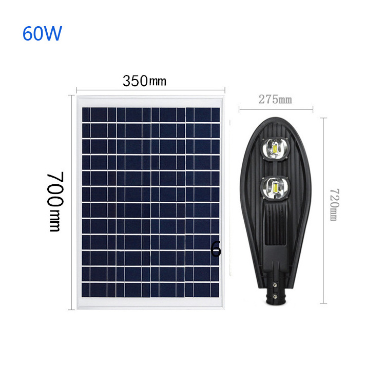 Led Powerful Light Waterproof Outdoor Integrated Lamp 200W 150W 300W 50W Powered Road Panel Cob Split Solar Cobra Street Lights