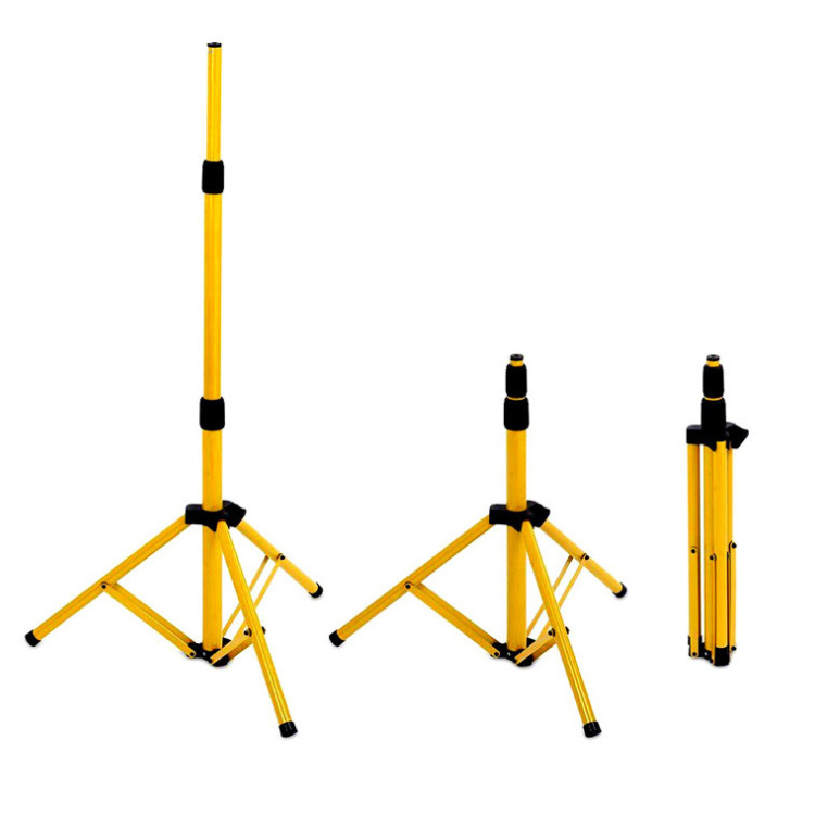 Battery Operated Led Work Lights Use Twin Telescoping Base Shop Power Stand Aluminium Rechargeable Flood Light Tripod