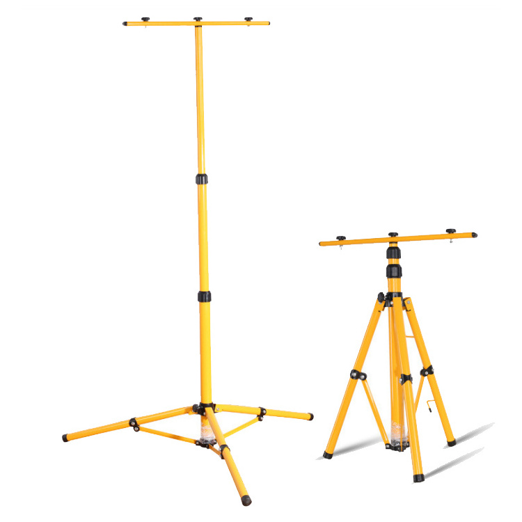 Battery Operated Led Work Lights Use Twin Telescoping Base Shop Power Stand Aluminium Rechargeable Flood Light Tripod