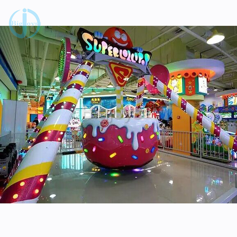 Kids Amusement Park 5 Seats Frisbee Hammer Spinning Mini Pendulum Ride