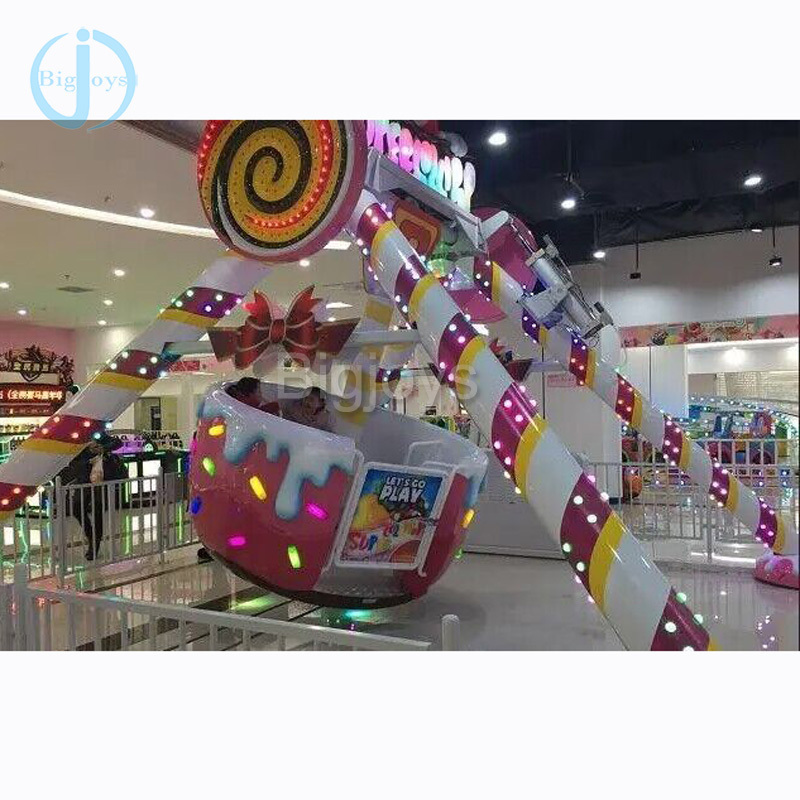 Kids Amusement Park 5 Seats Frisbee Hammer Spinning Mini Pendulum Ride