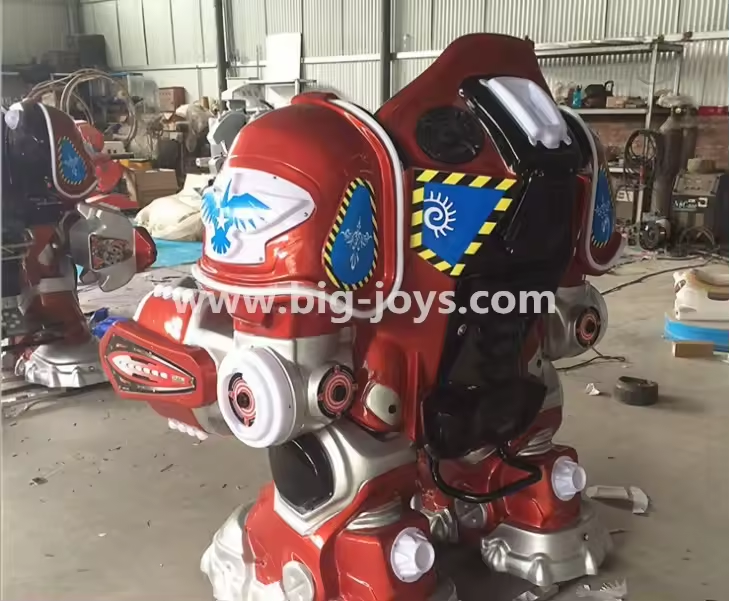 Amusement Park Deluxe Robot Ride 360 Degree Turning Battle Fighter Walking Robot Ride Walking Robot for Sale