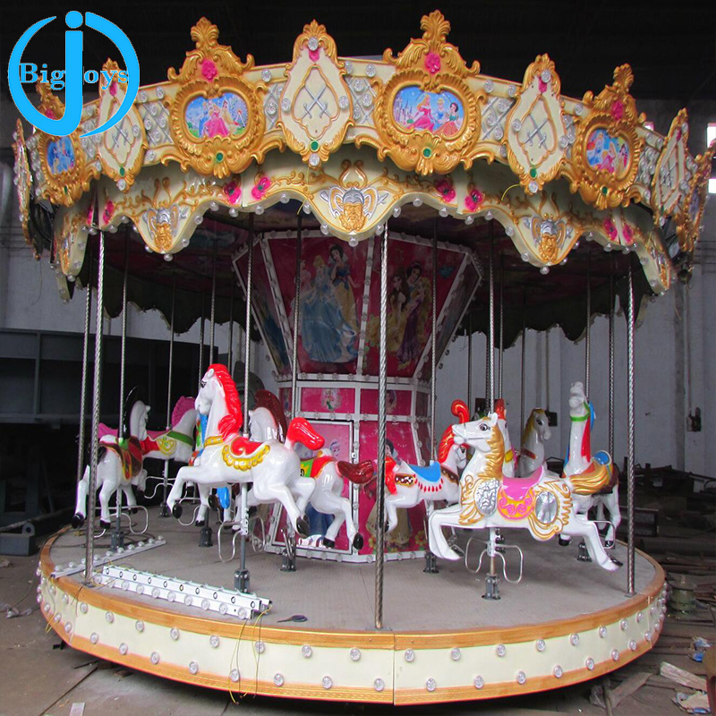 Bigjoys portable small merry go round carousel for sale