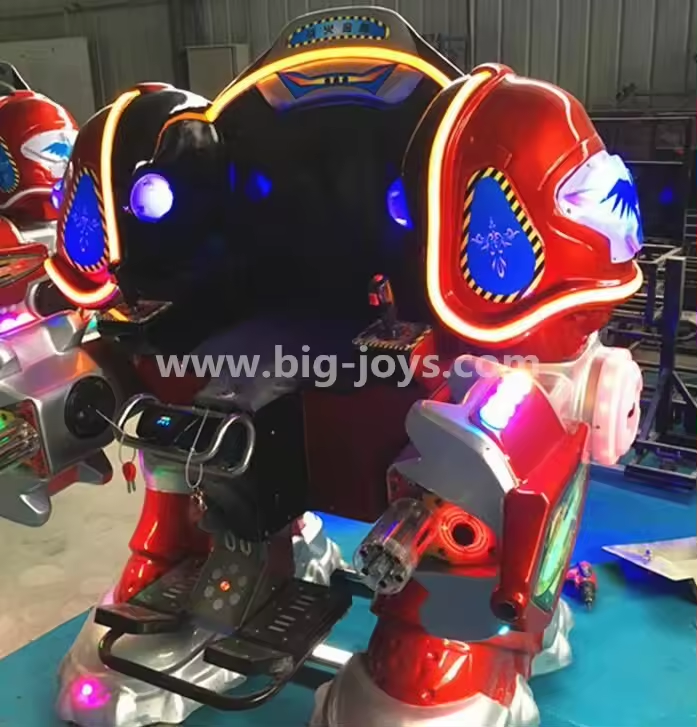 Amusement Park Deluxe Robot Ride 360 Degree Turning Battle Fighter Walking Robot Ride Walking Robot for Sale