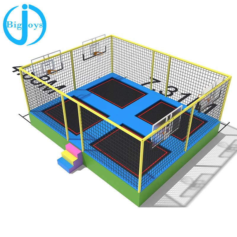 square trampoline jumping for child and adult, trampoline gymnastics for sale