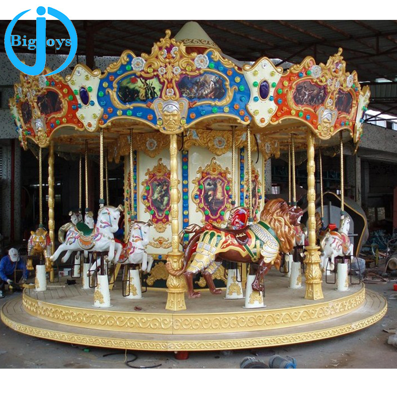 Bigjoys portable small merry go round carousel for sale