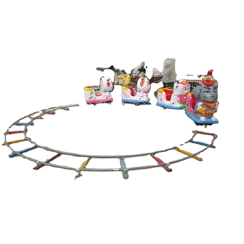 Cheap Amusement Park Animal Toy Ride Mini kiddie Electric Track Train for Kids