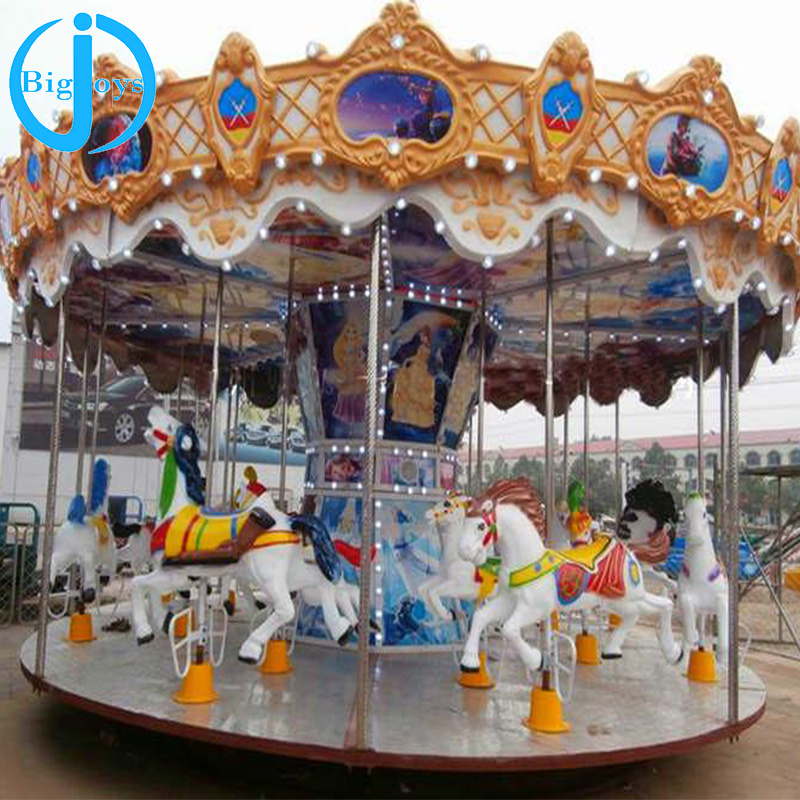 Bigjoys portable small merry go round carousel for sale