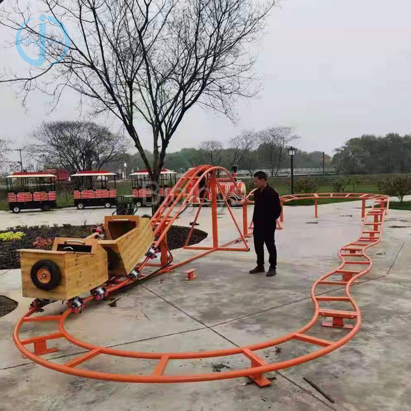 Portable Amusement park rides human powered mini roller coaster with trailer