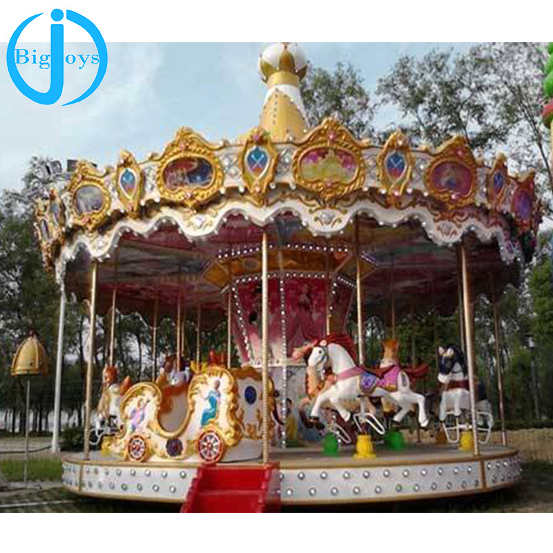 Bigjoys portable small merry go round carousel for sale