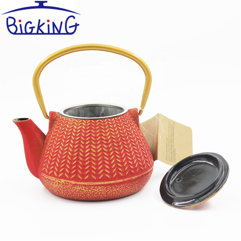 2021 hot sale Enamel Cast Iron Teapot Set/kettle 1000ML OEM