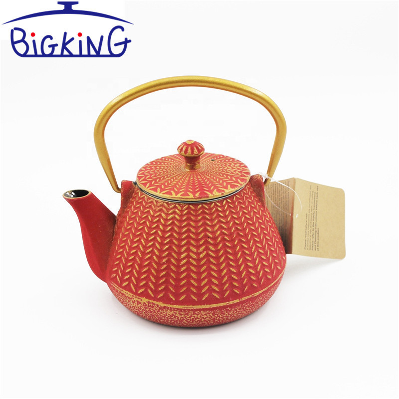 2021 hot sale Enamel Cast Iron Teapot Set/kettle 1000ML OEM