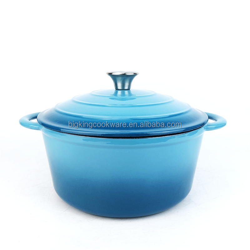 Cast Iron Casserole Dish with Lid - 26cm Round Dutch Oven Pot with Enamel Coating, 6L OEM