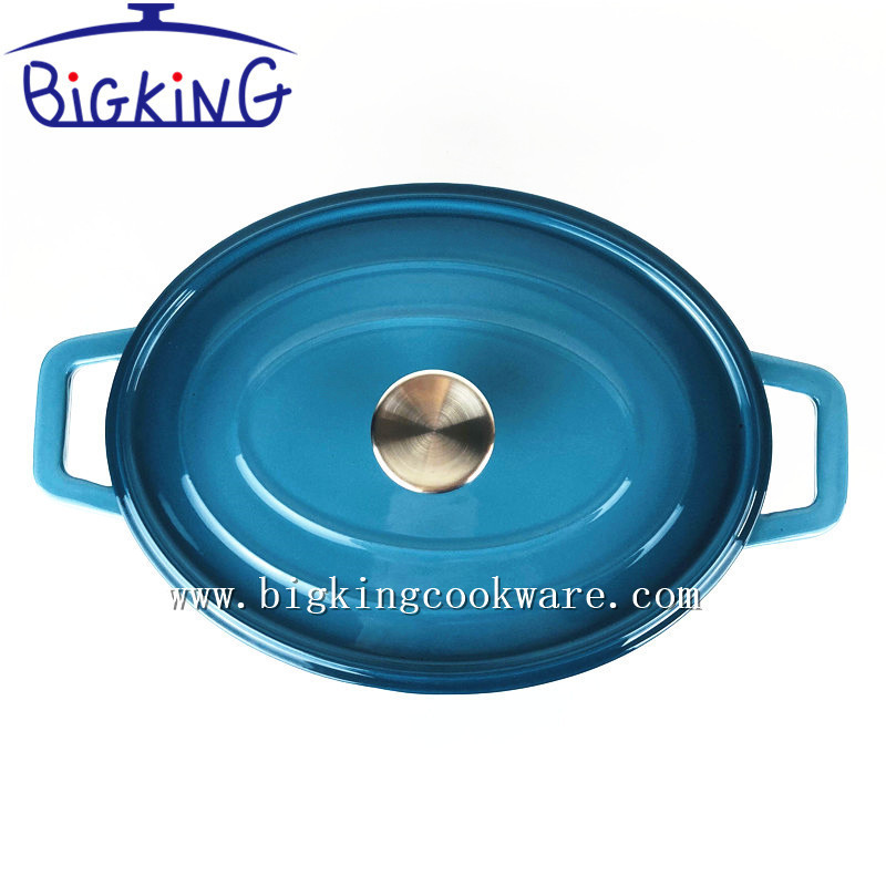 China Wholesale 29cm Oval Dutch Oven Enamel Cast Iron Casserole 2021 NEW DESIGN