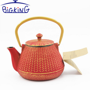 2021 hot sale Enamel Cast Iron Teapot Set/kettle 1000ML OEM