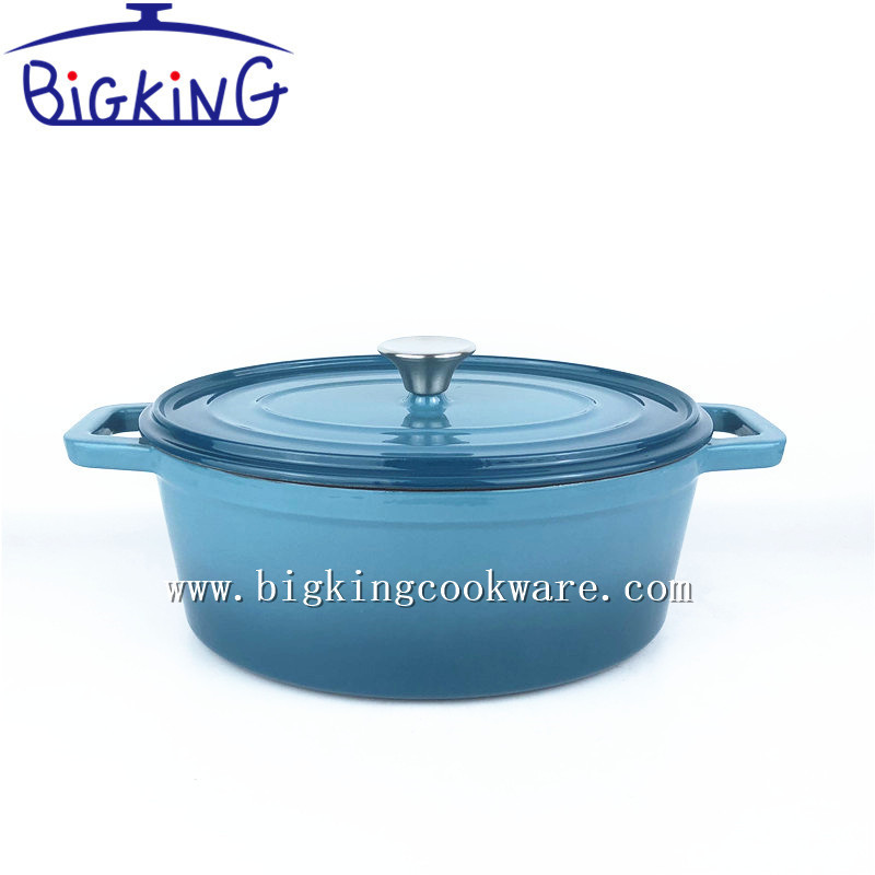 China Wholesale 29cm Oval Dutch Oven Enamel Cast Iron Casserole 2021 NEW DESIGN