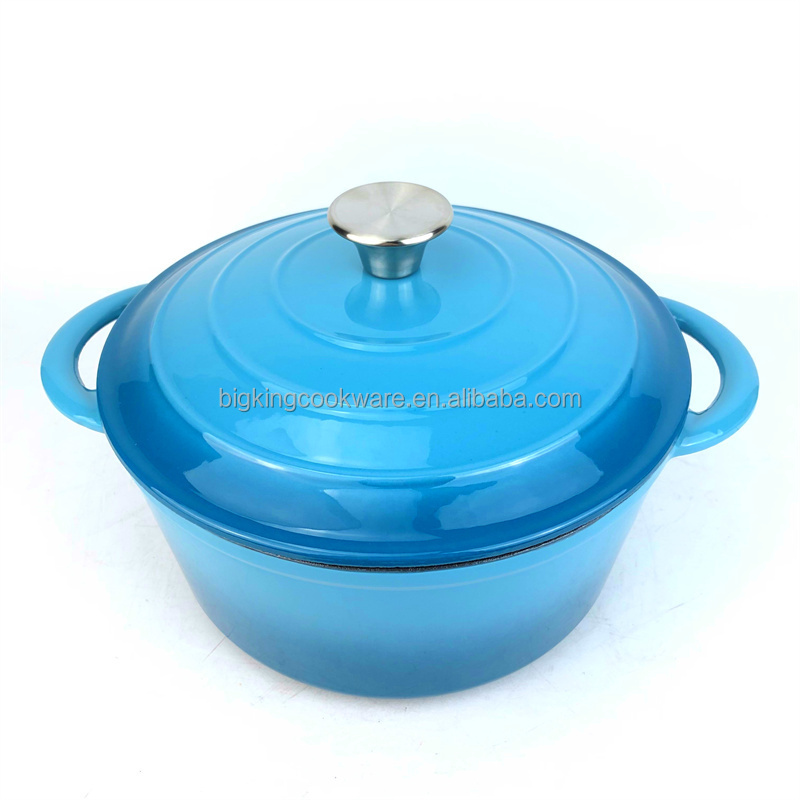 Cast Iron Casserole Dish with Lid - 26cm Round Dutch Oven Pot with Enamel Coating, 6L OEM