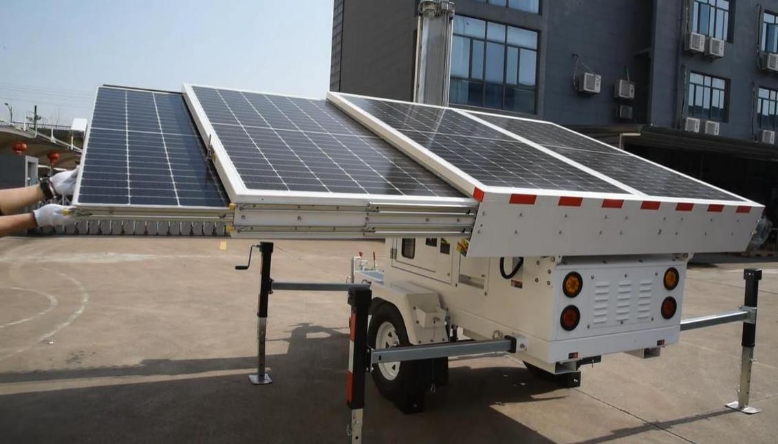 Mobile Solar Stand Alone DC Power Generator Mounted on Trailer