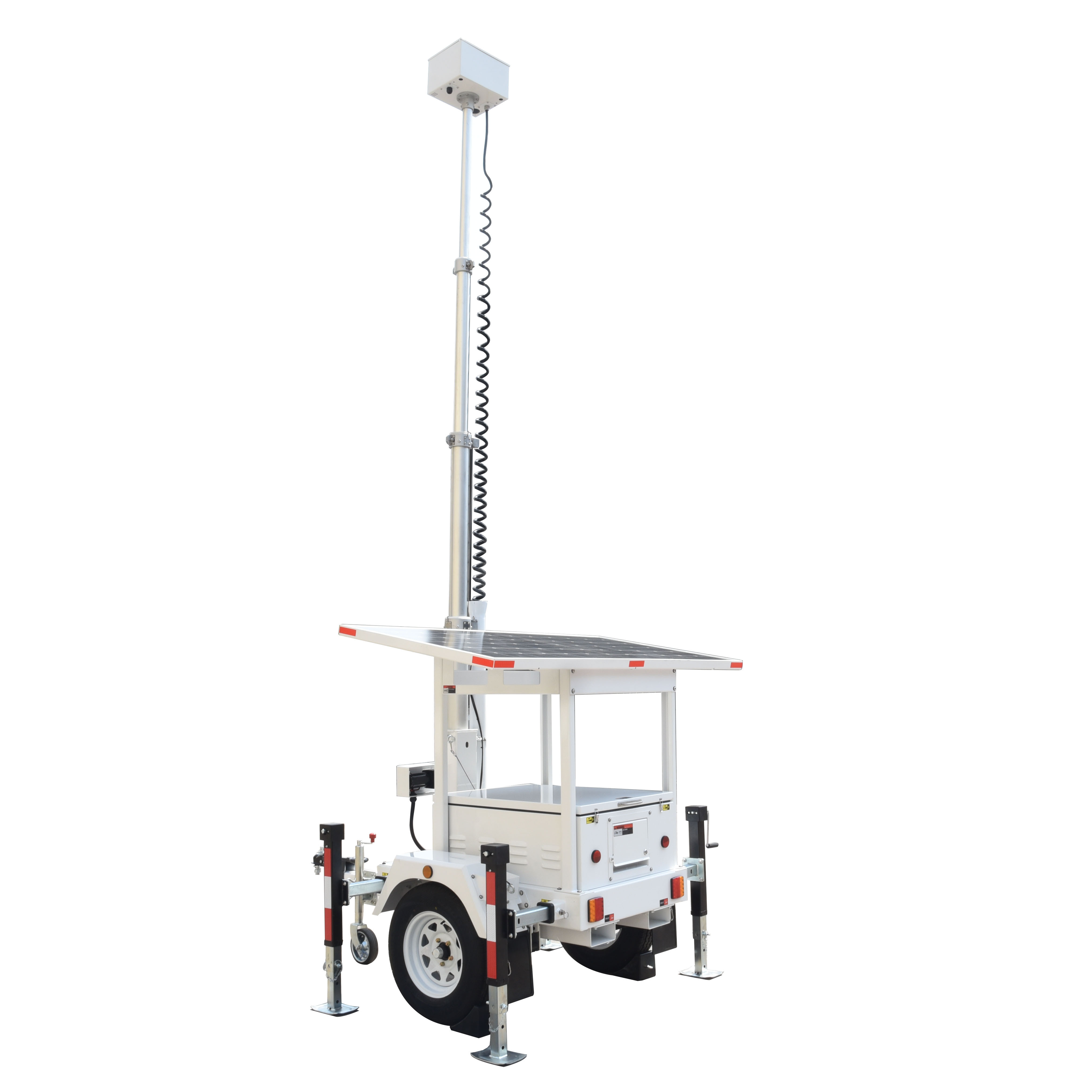 Small Size Solar Monitoring Tower 4MP Camera Mobile Solar CCTV Tower