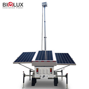 BIGLUX Mobile Solar Power CCTV Tower Parking Lot Commercial Security  Camera Towers