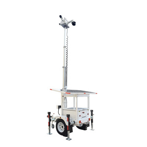 Small Size Solar Monitoring Tower 4MP Camera Mobile Solar CCTV Tower