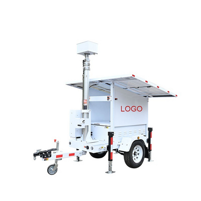 Hot Selling In America Mobile CCTV Trailer With High Power Solar Panel And HD Camera