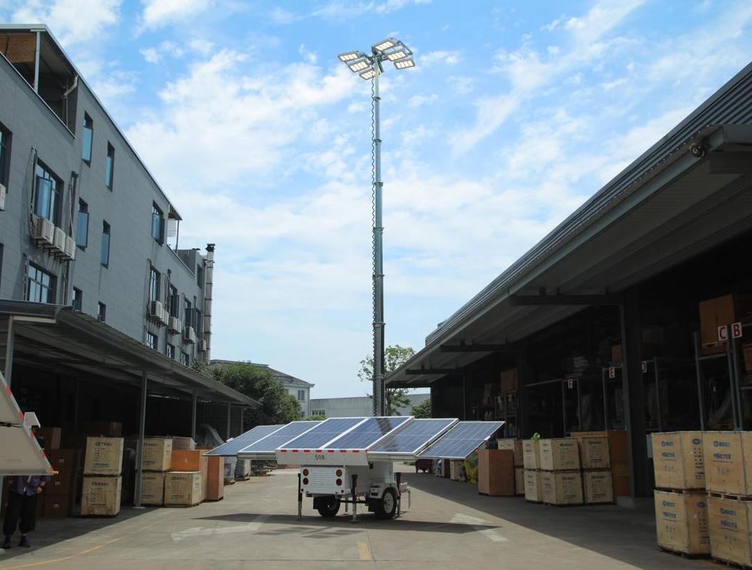 Mobile Solar Stand Alone DC Power Generator Mounted on Trailer