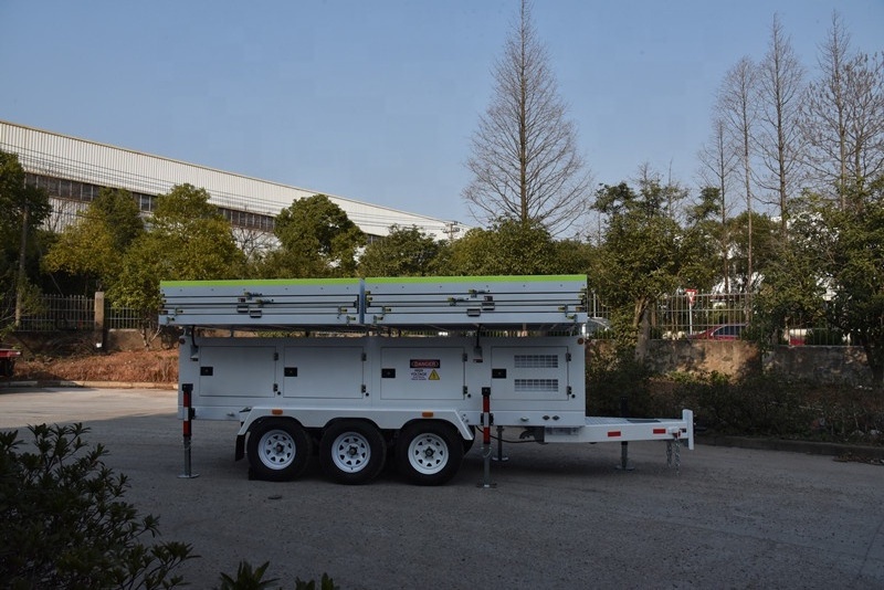 Mobile Solar Generator Trailer Mounted Solar System With 16 Solar Panels