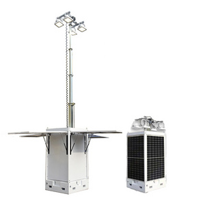 Mobile Solar Tower Lights LED Portable Light Tower For Outdoor