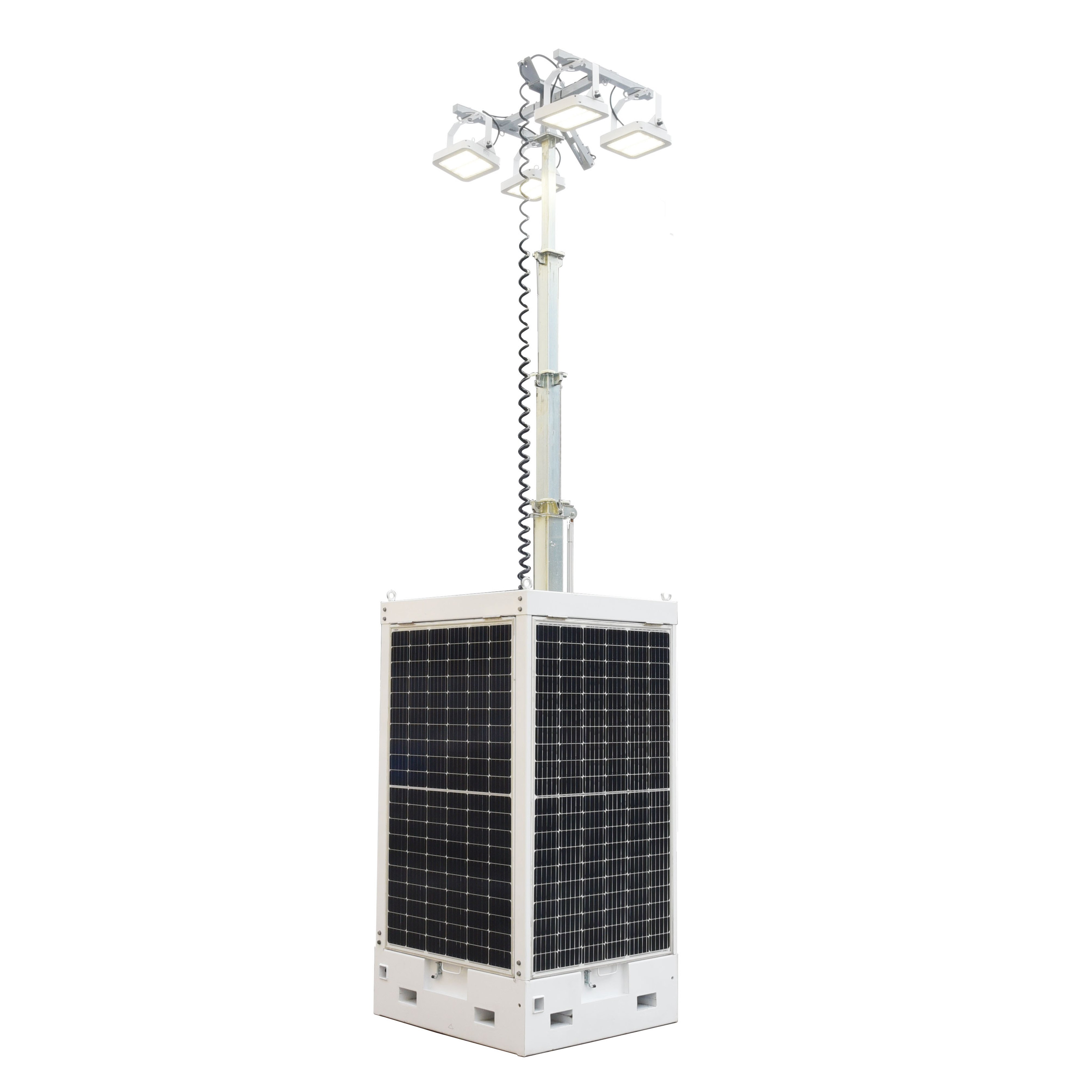 Mobile Solar Tower Lights LED Portable Light Tower For Outdoor