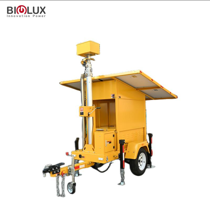 Hot Selling In America Mobile CCTV Trailer With High Power Solar Panel And HD Camera