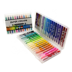 Super 36 colors non-toxic oil pastel twist up gel crayons set with custom logo for school and promotional