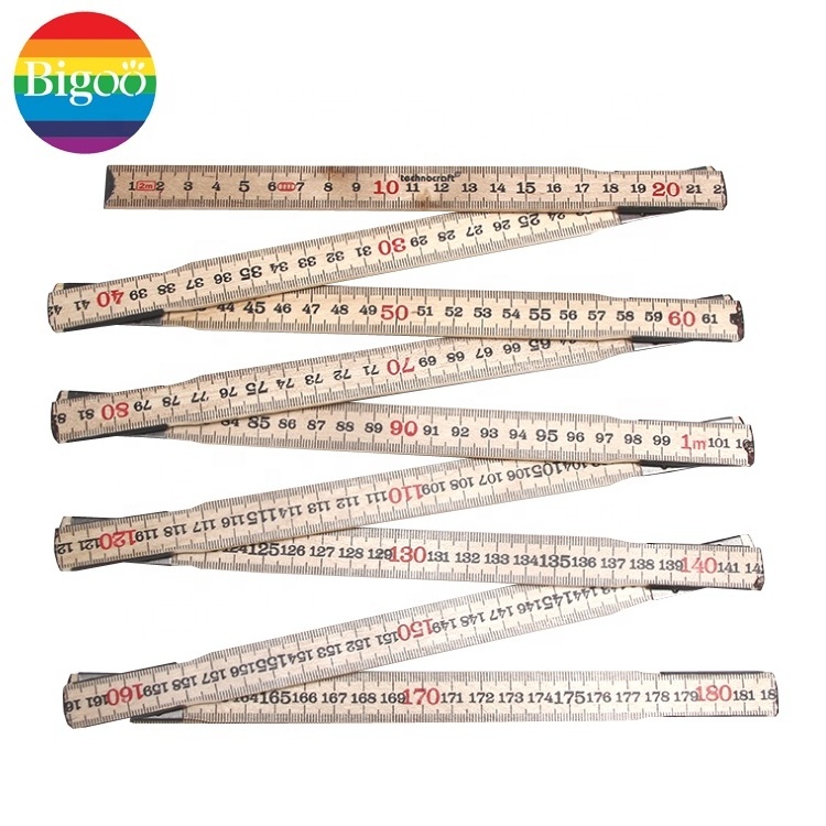 2 Meters 10 Folds Wooden Folding Ruler