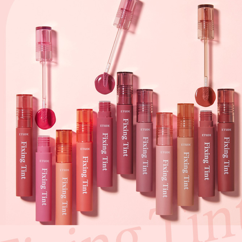 make up lipstick Etude House Fixing Tint Korean cosmetic lip tint nude lipstick