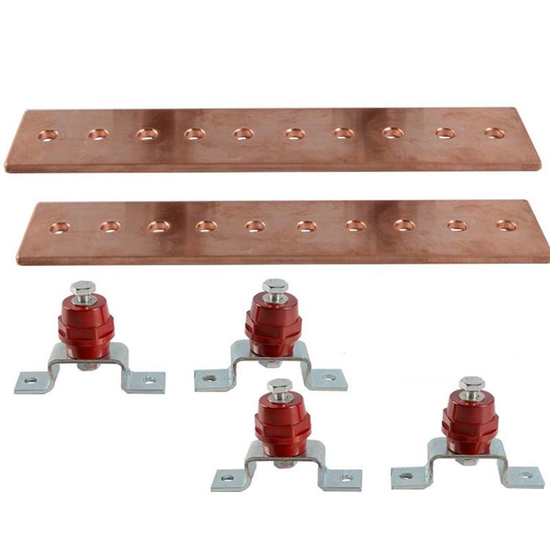 Custom copper grounding busbar for earthing Solid Copper Electrical Bus Bar 200A-1000A BUSBAR