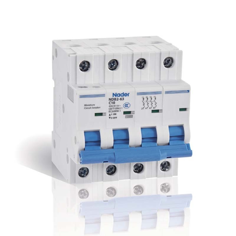 High quality Nader mcb NDB2 63 UL mini circuit breaker 1-63A 1-4P electric circuit breakers