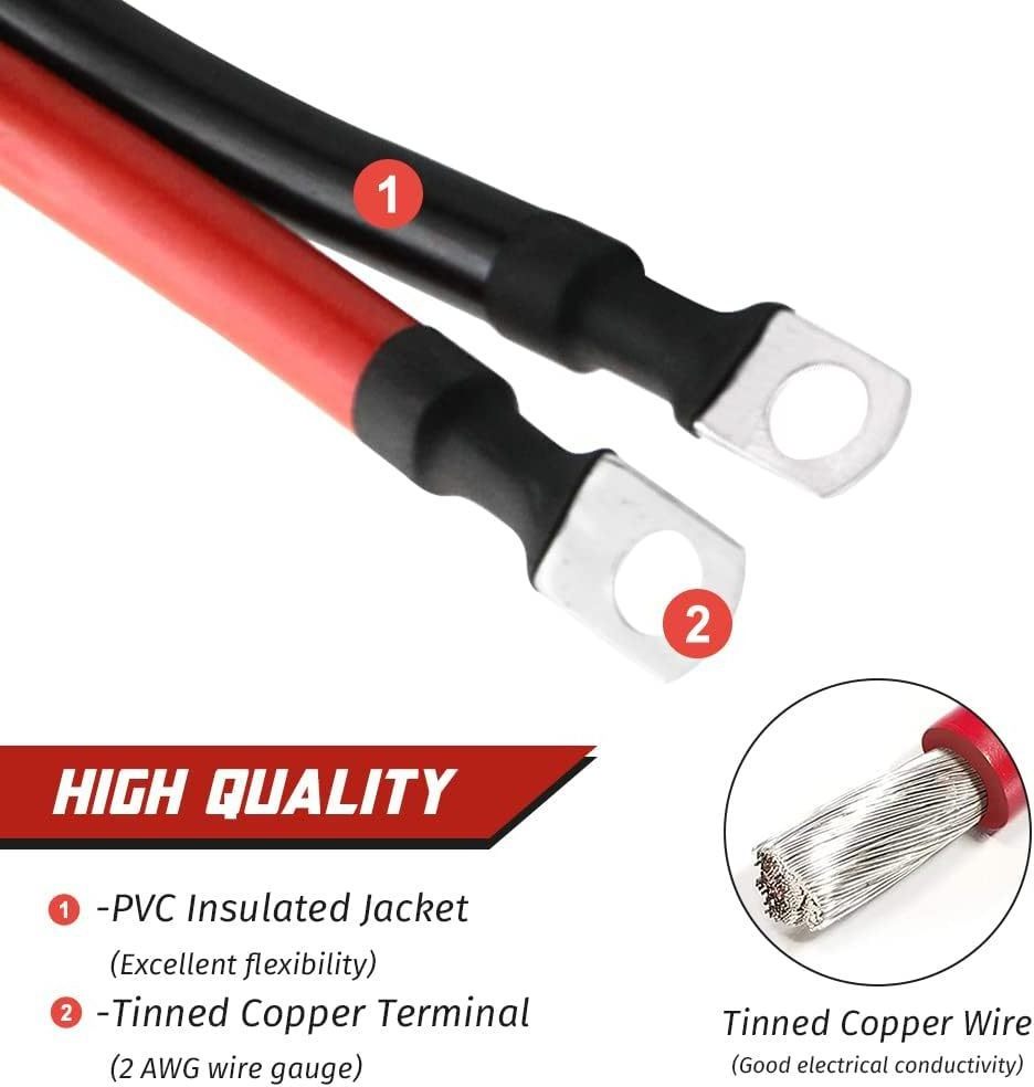 Battery Cable 2AWG 4AWG 6AWG Battery Power Inverter Cables UL Oxygen Free Copper Battery Cable